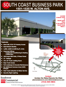 Industrial Flex R&D Office Space for Lease in Santa Ana near South Coast Plaza