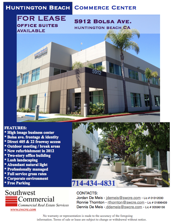 Huntington Commerce Center Industrial and Office space for lease